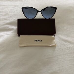 Fendi Black Cat-Eye Sunglasses FF0413/S